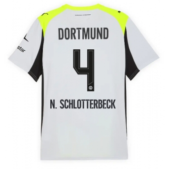 Billige Fotballdrakt Borussia Dortmund Nico Schlotterbeck #4 Replika Bortedrakt 2025-26 Kortermet